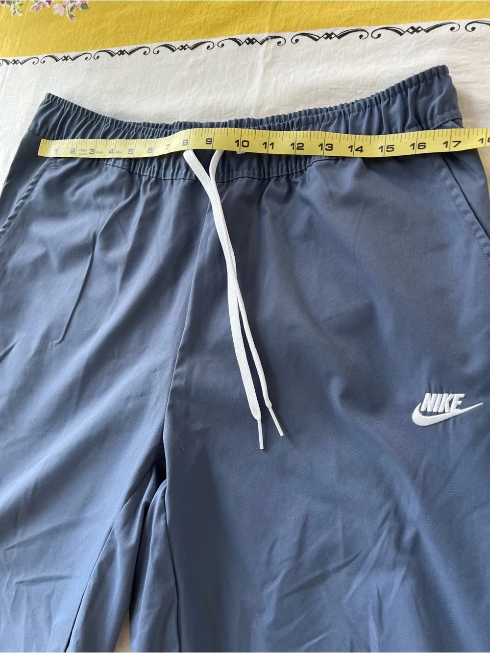 Nike Club Men's Woven Tapered Slate Blue Elastic-Waist Athletic Pants XL - Picture 4 of 9